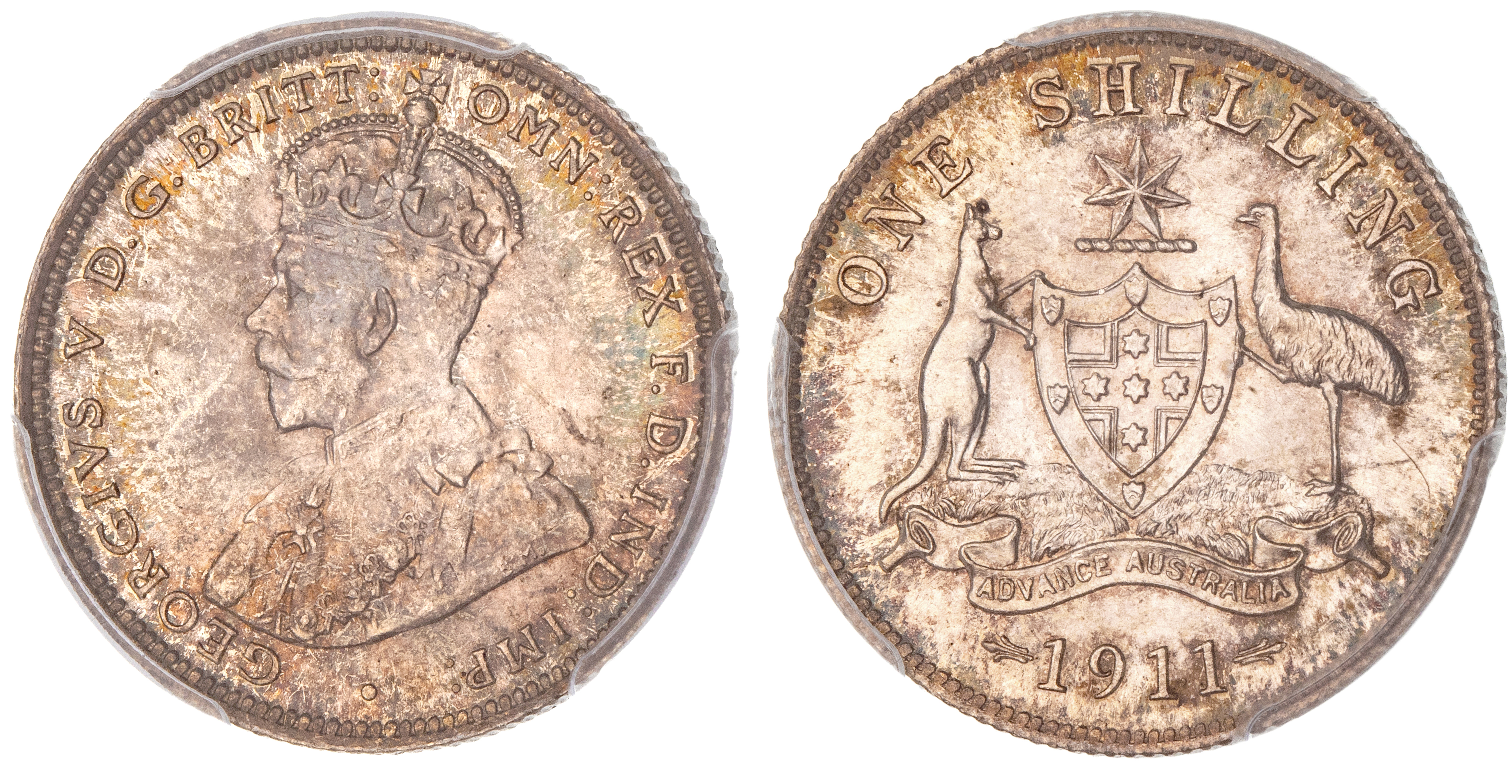 George V, Shilling, 1911, PCGS MS 65