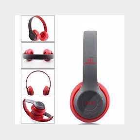 P47 Wireless Bluetooth Headphones - Red -Bar 9902062000831- 51745/24495 AS B1 (S9)