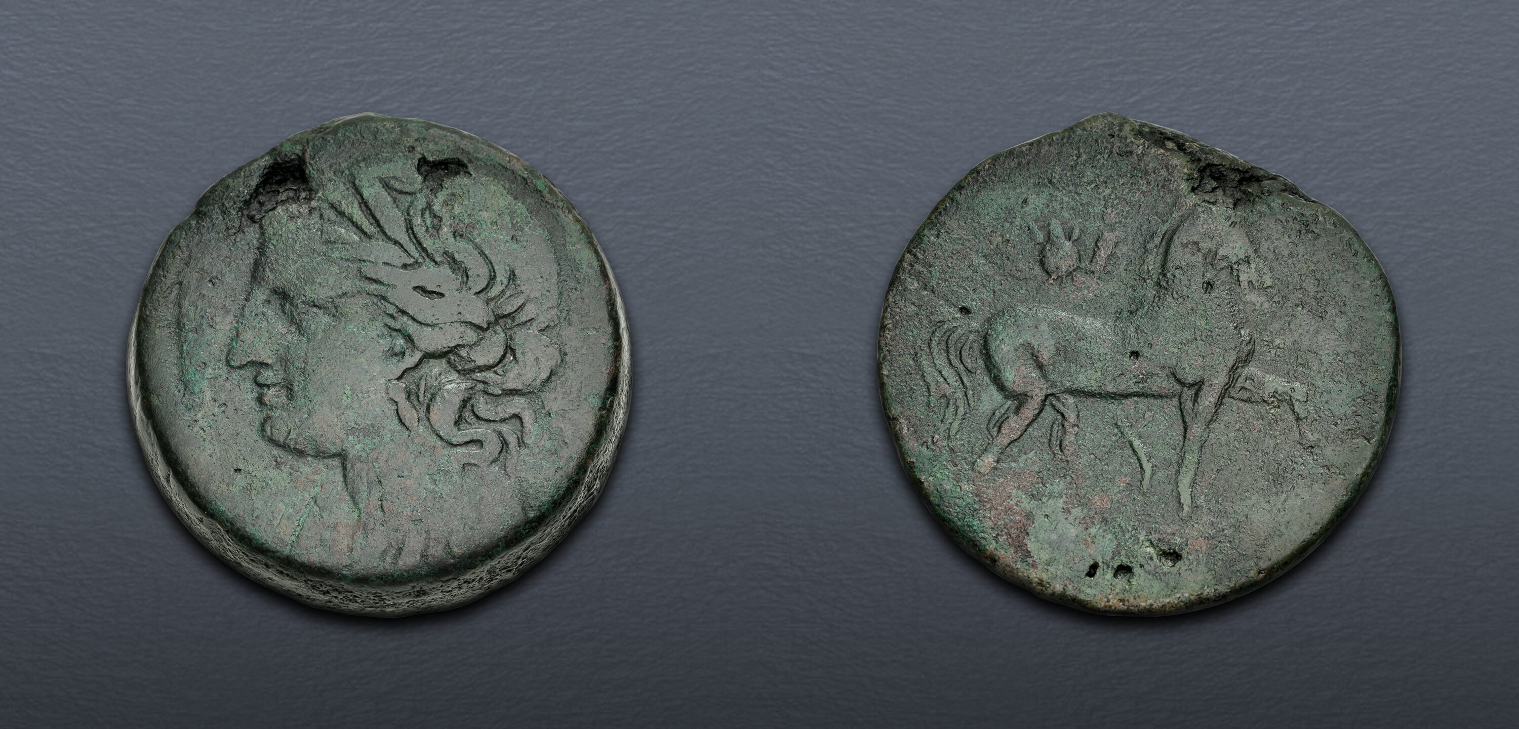 CARTHAGE. Circa 201-175 BC. Æ 15 Shekels (45mm, 94.03 g, 12h). Carthage ...