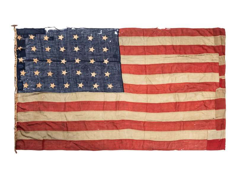 [CIVIL WAR]. 35-star American flag, possibly a Naval flag. Ca 1863-1865.
