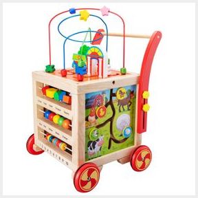 Nunuza Multifunctional Wooden Educational Baby Walker |