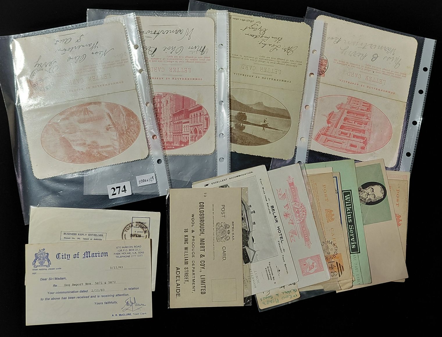 274 · AUSTRALIAN POSTCARDS/LETTER CARDS