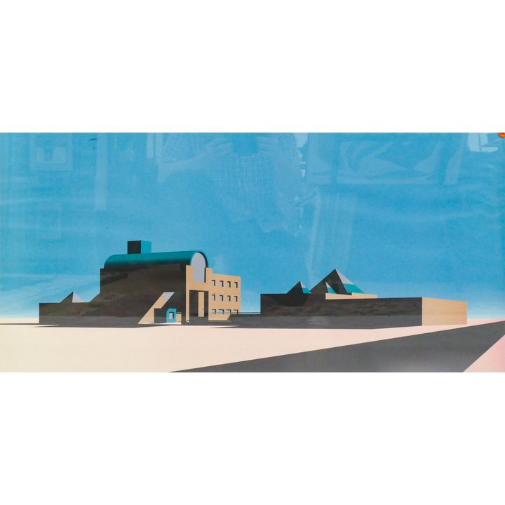 Arata Isozaki Pop Art Poster Framed 20''x39''