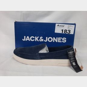 JWFMACCARTNEY JACK AND JONES SUEDE LOAFER - NAVY - UK 9