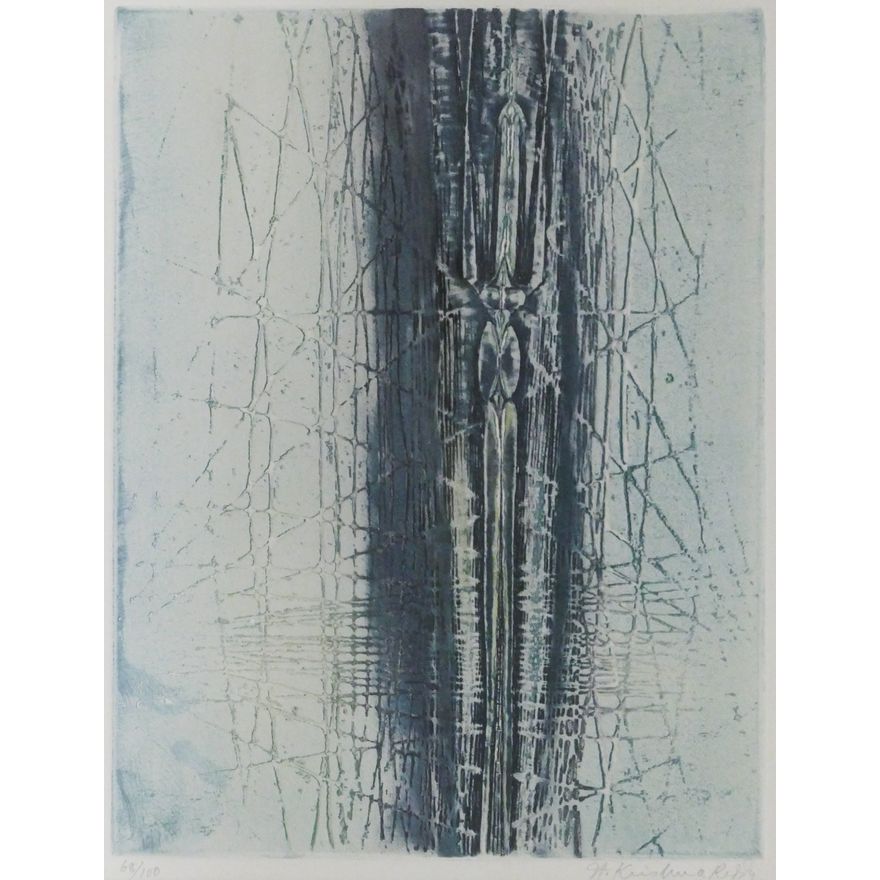 Krishna Reddy ''Praying Woman'' 1964 Etching