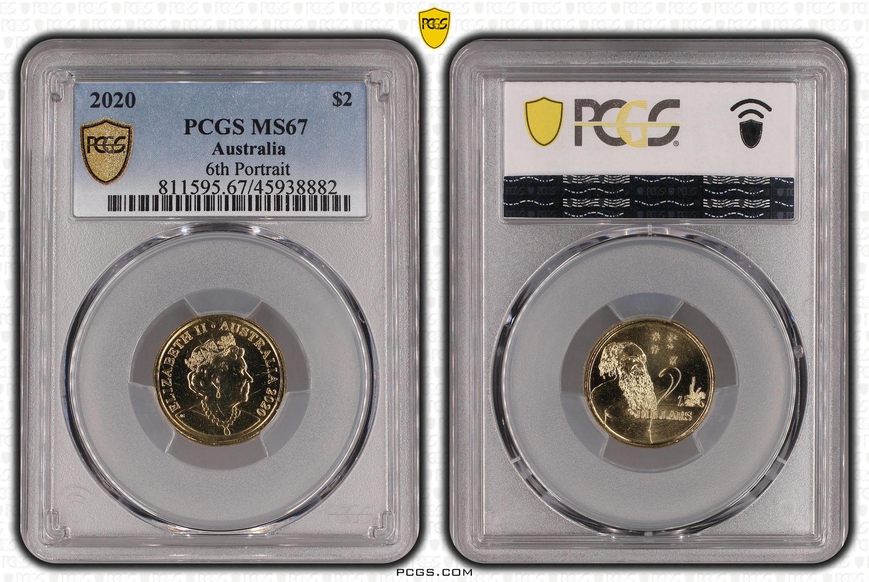 2020 Australia Two Dollar, $2 6th Portrait PCGS - MS67 -882