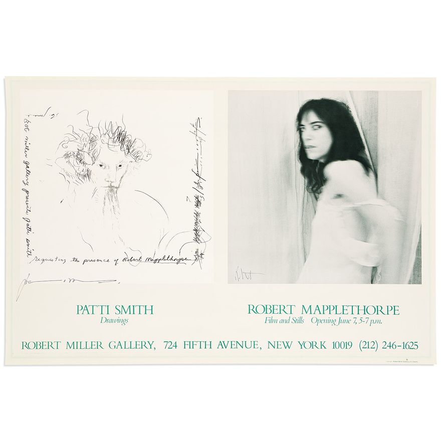 MAPPLETHORPE, ROBERT; AND PATTI SMITH. Exhibition poster for