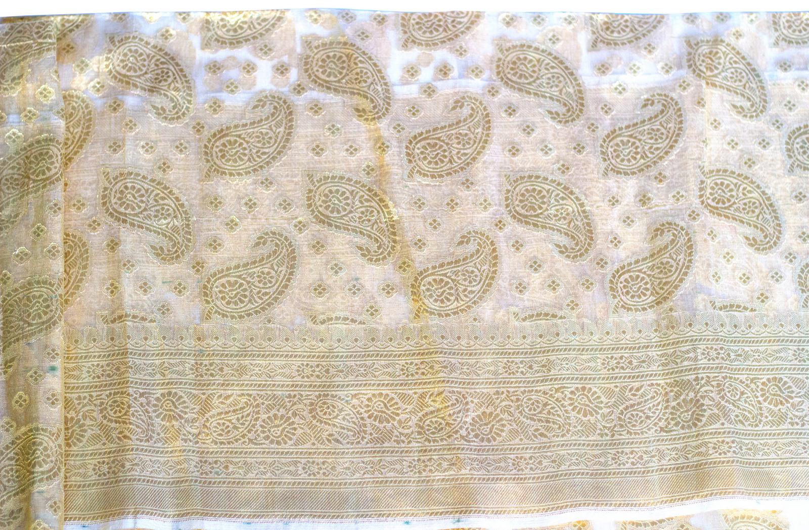India, Gold Thread Saree, c.1950
