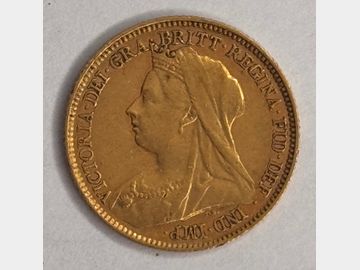 1901 VICTORIA OLD HEAD GOLD HALF SOVEREIGN