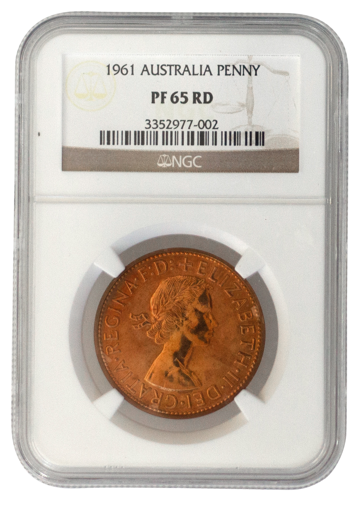 Elizabeth II, Penny, 1961-Y., PR 65RD