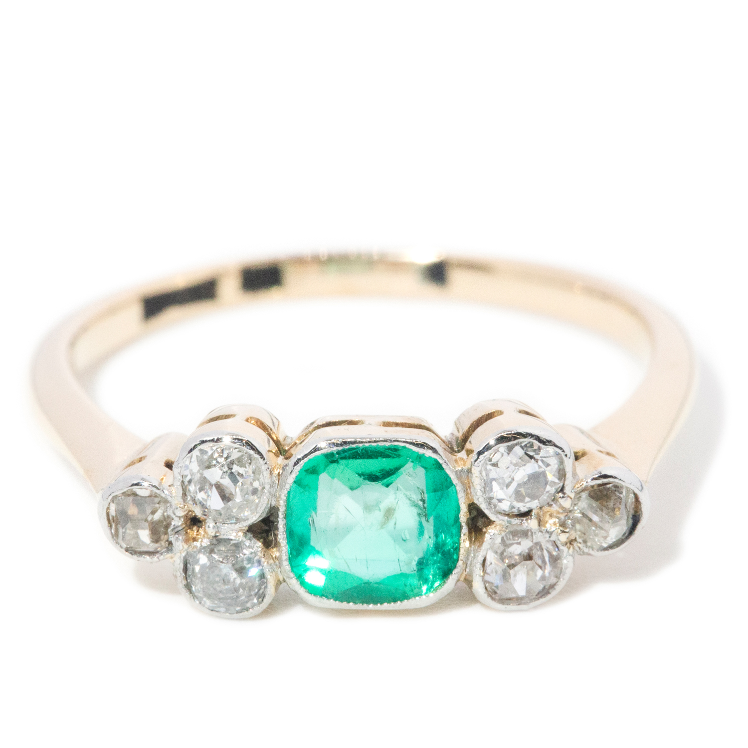 14 · Emerald & Diamond Ring in 15ct Gold