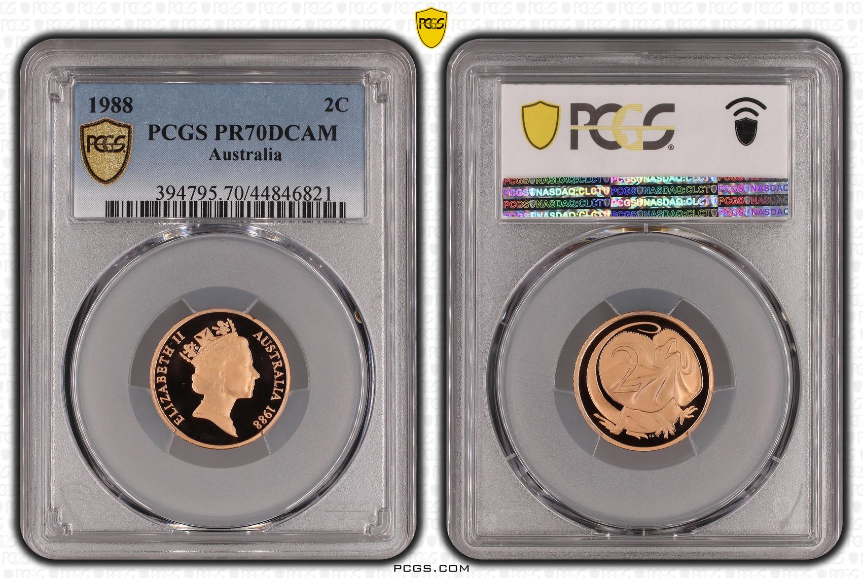1988 Australia Two Cent, 2c PCGS - PR70DCAM POP 15/0 -821