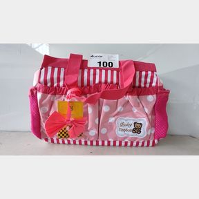 2 PIECE ESSENTIAL TRAVEL DIAPER BAG - PINK