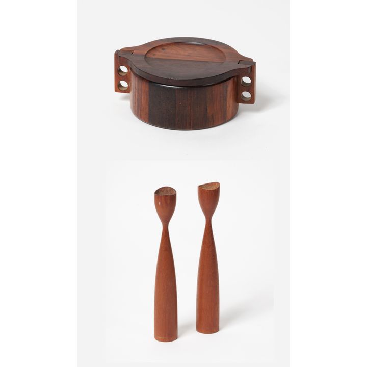 Birgit Krogh for Woodline of Denmark -  A small Brazilian rosewood lidded ice bucket