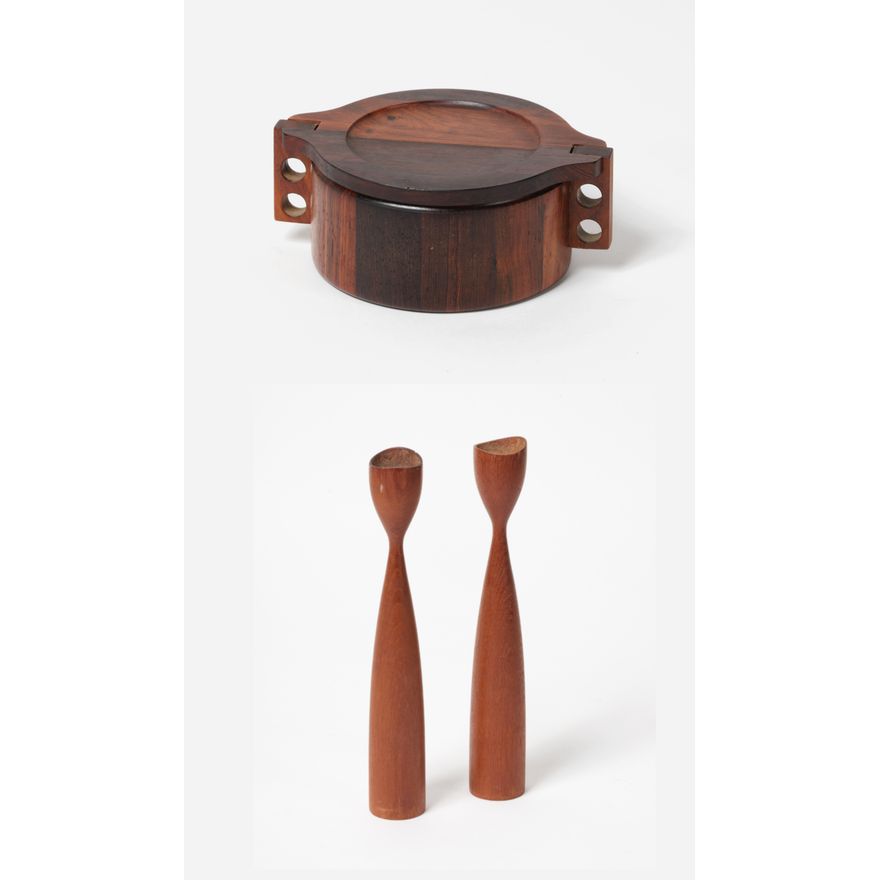 Birgit Krogh for Woodline of Denmark -  A small Brazilian rosewood lidded ice bucket