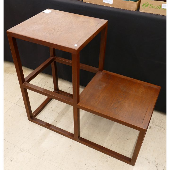 Midcentury Teak Step Shelf- 28x32x15''