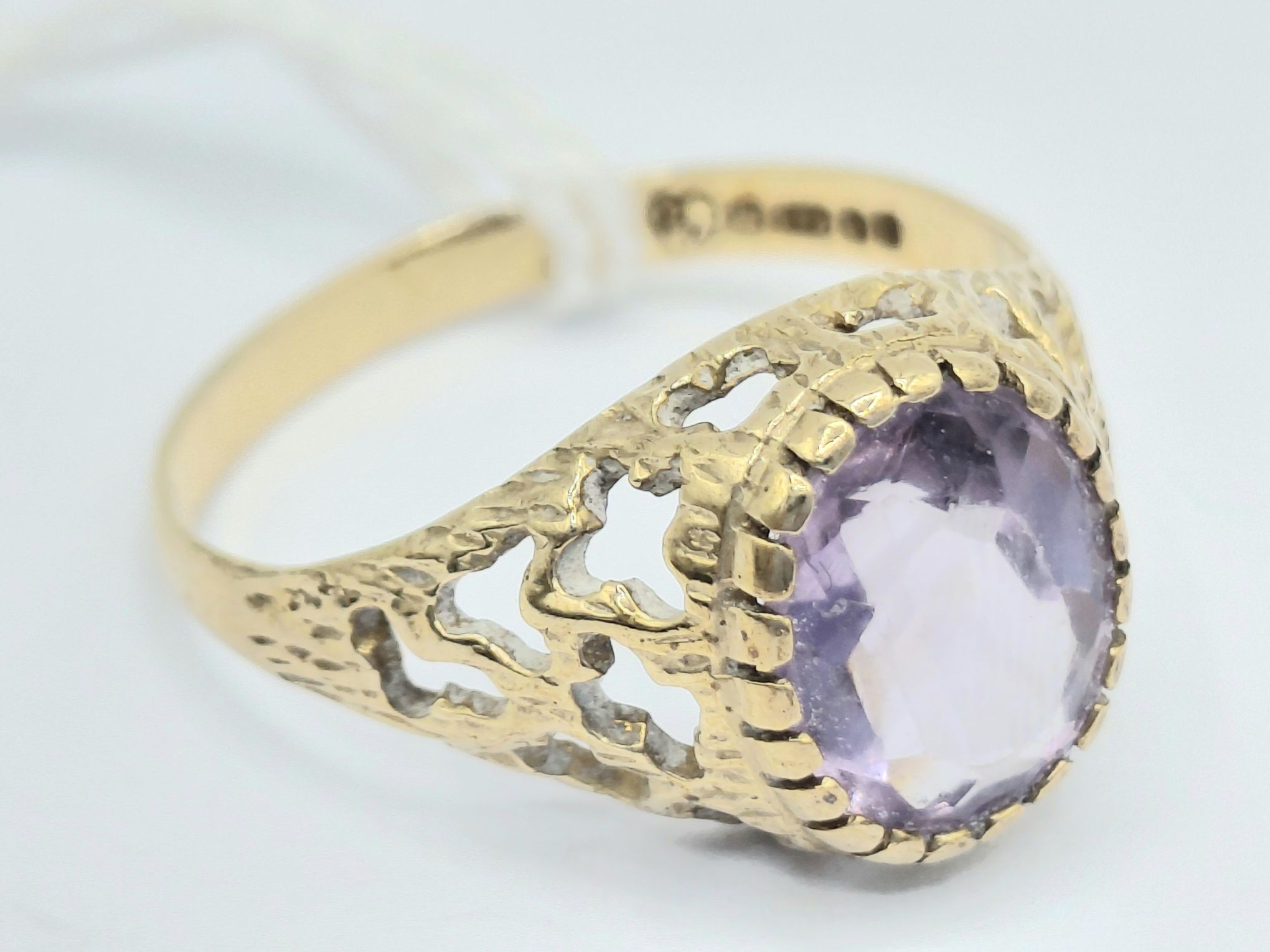 Antique 9ct Amethyst Dress Ring