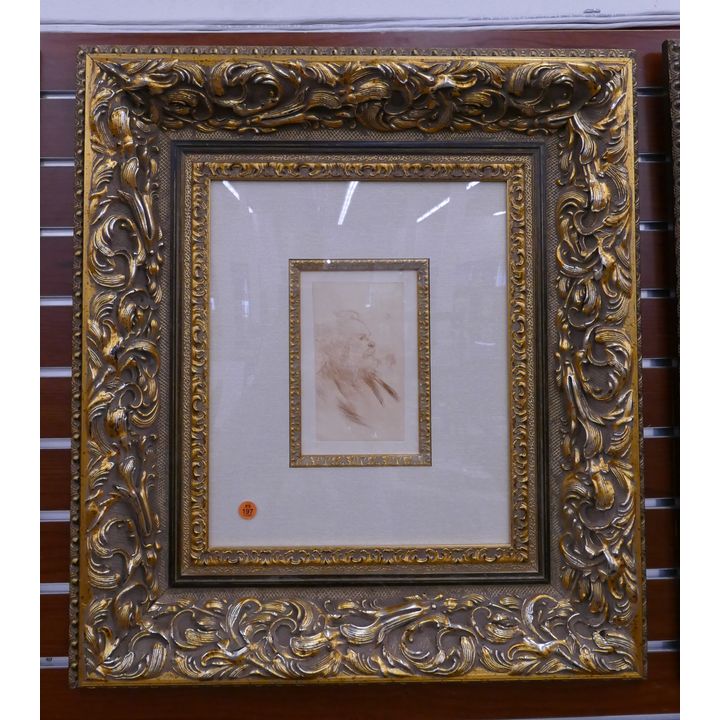 Toulouse Lautrec 'Charles Maurin' Etching on Wove Paper with COA- 26x24'' Gallery framed