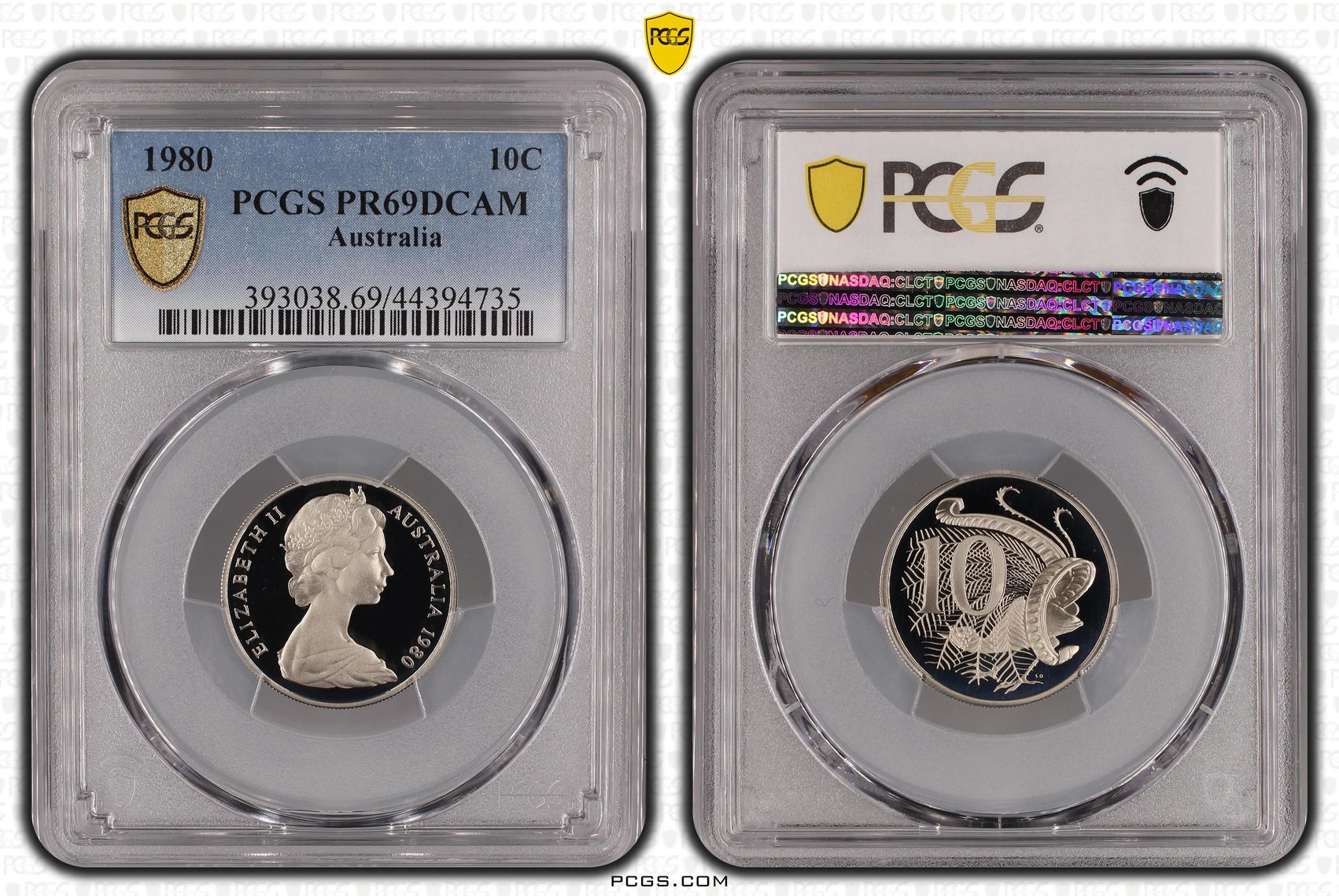 Ten Cent, 1980, Pcgs Pr69dcam
