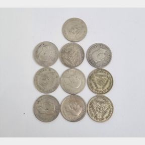 10 X SILVER GEORGIVS VI REX 3D COINS 13.3G - 50691/48
