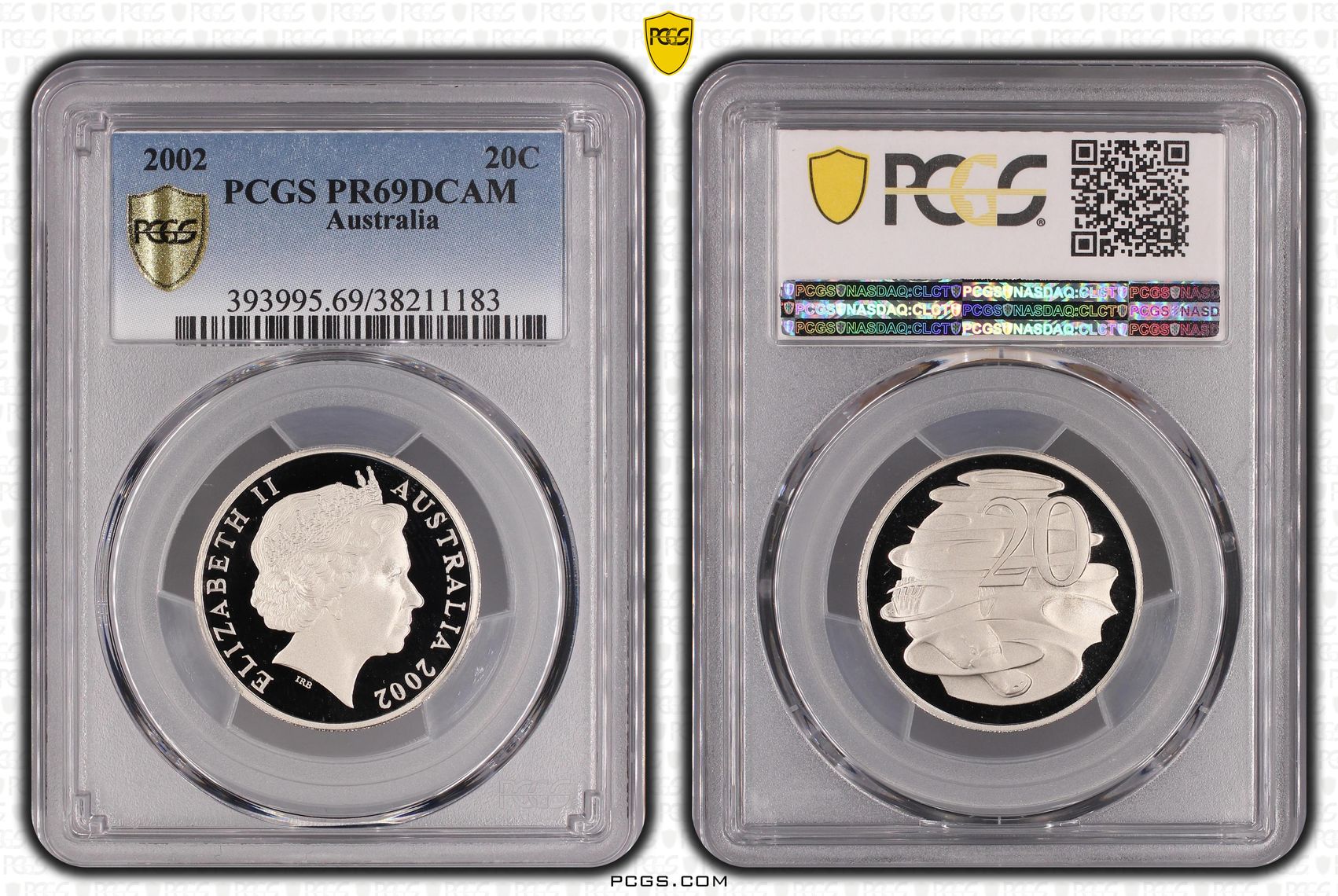 2002 Australian Twenty Cent, 20c Proof PCGS - PR69DCAM -183
