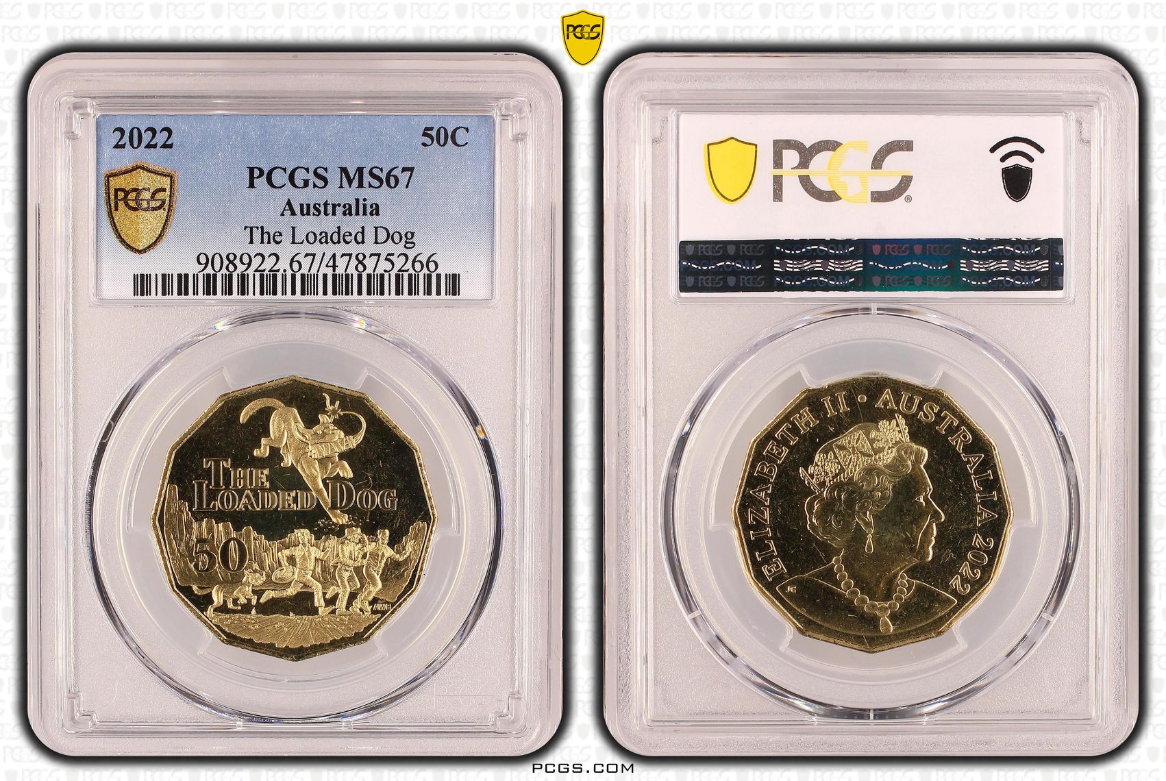 The Loaded Dog , Fifty Cent, 2022, PCGS MS67