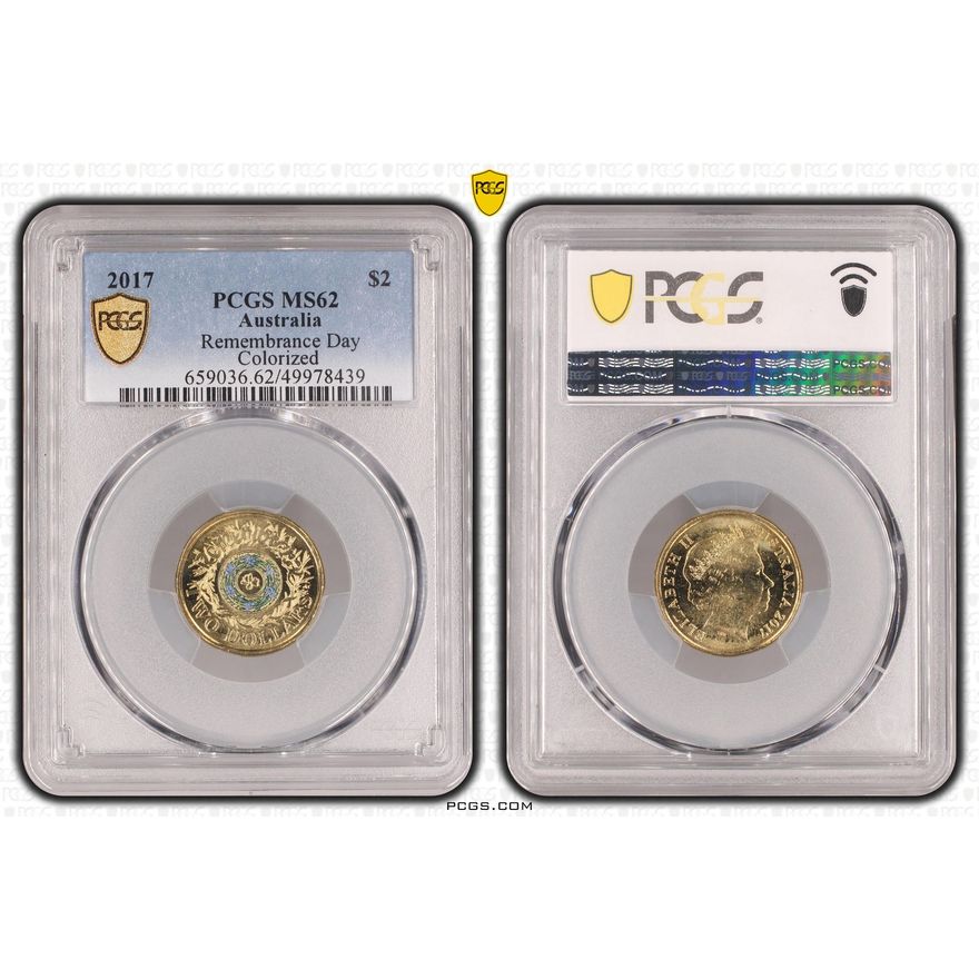 Remembrance Day Colorized, Two Dollar, 2017, PCGS MS62