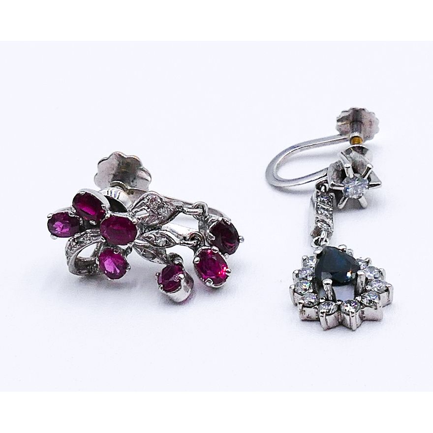 Box 18k Diamond Single Drop Earrings - 4.8 Grams TW