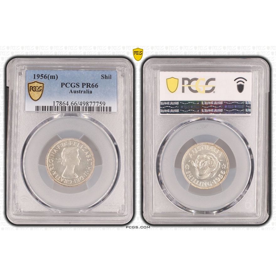 Elizabeth II, Shilling, 1956(m), PCGS PR66