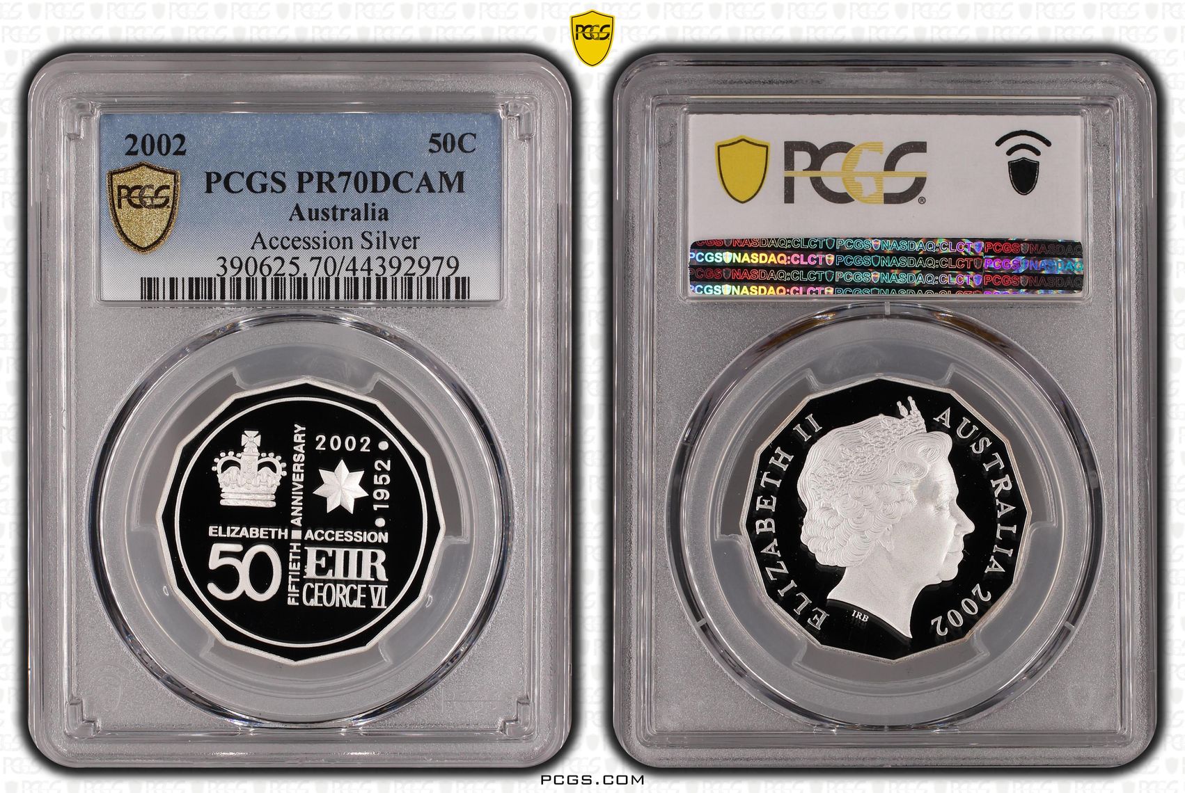 2002 Australia Fifty Cent, 50c Silver Accession PCGS - PR70DCAM POP 4/0 -979