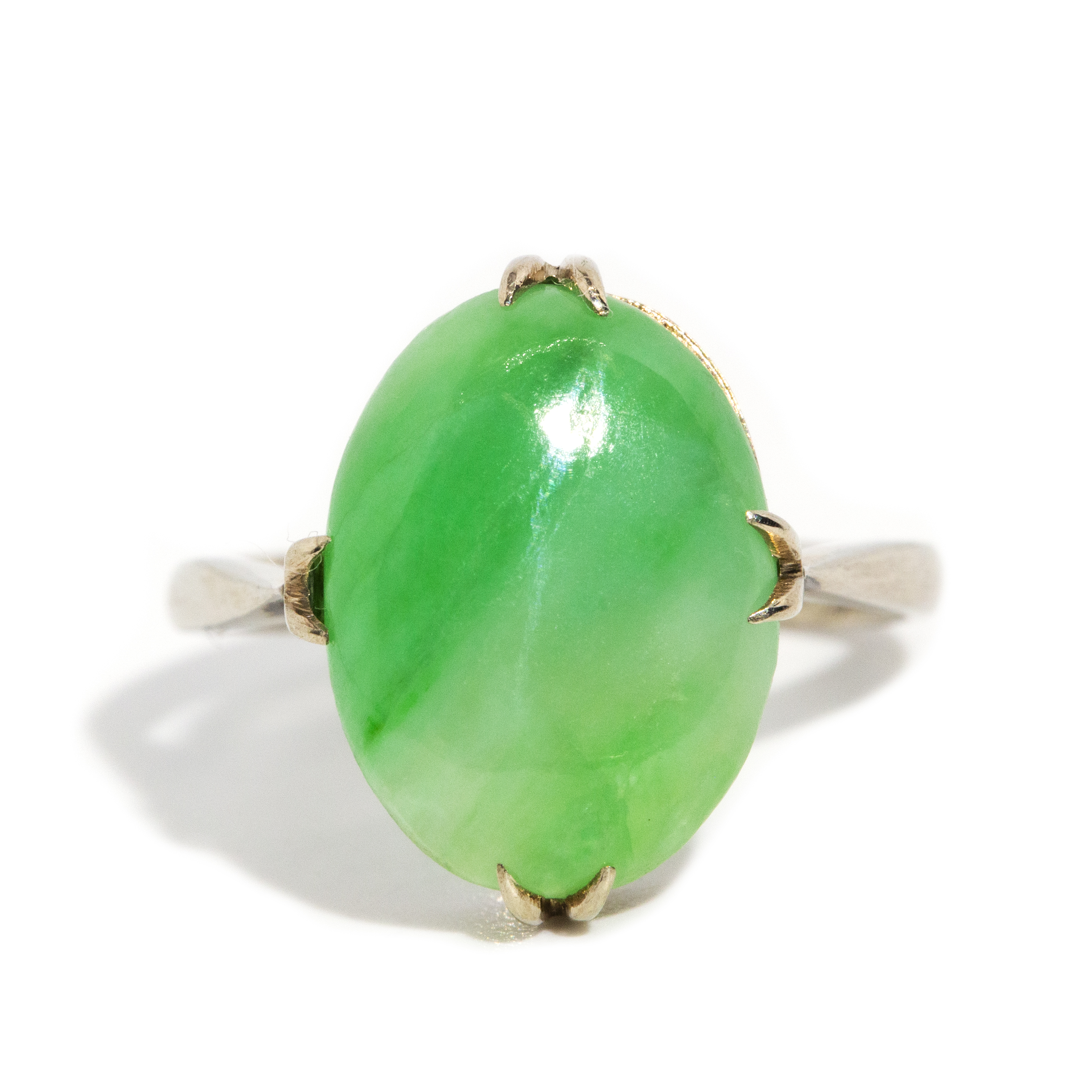 Jade 9 Carat Gold Ring,