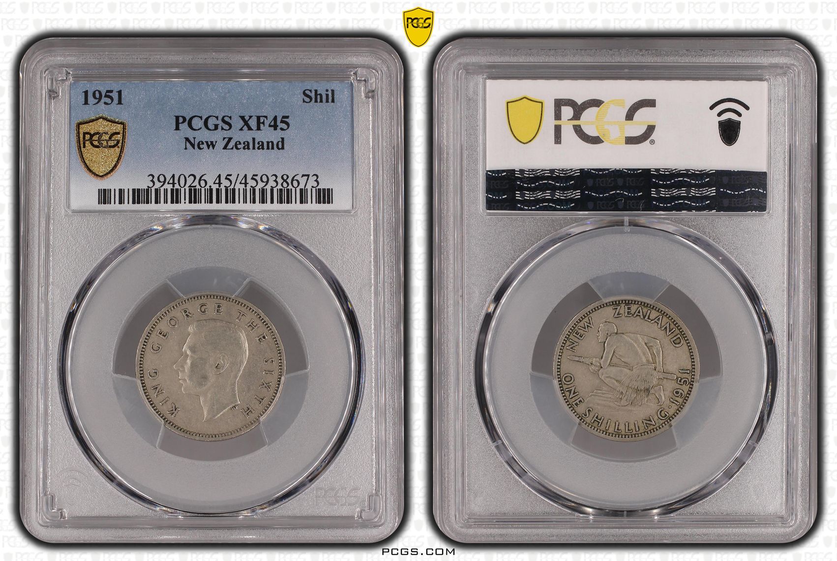 1951 New Zealand Shilling PCGS - XF45 -673