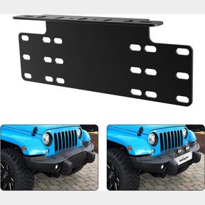 NILIGHT 90044B UNIVERSAL LICENSE HEAVY DUTY STEEL FRONT PLATE MOUNTING BRACKET HOLDER FOR OFF-ROAD LED WORK LAMPS LIGHTING BARS, 2