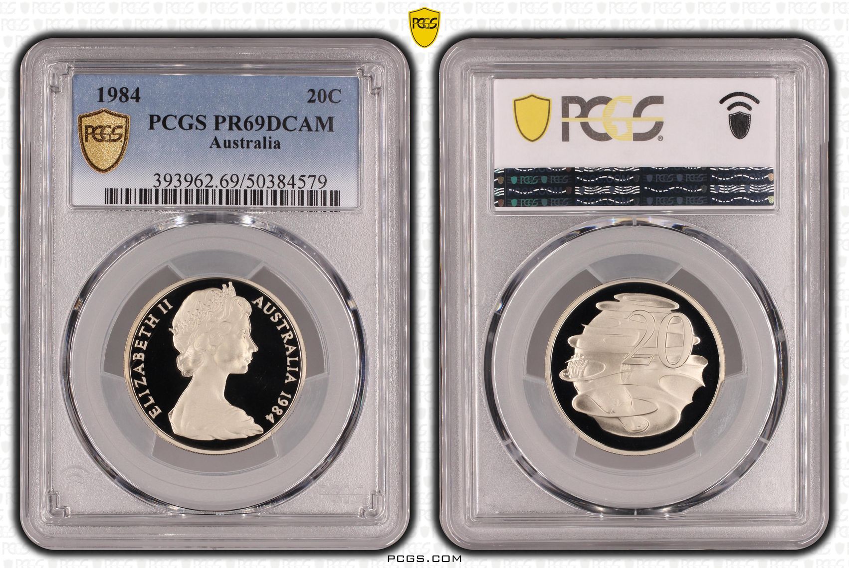 Twenty Cent, 1984, PCGS PR69DCAM