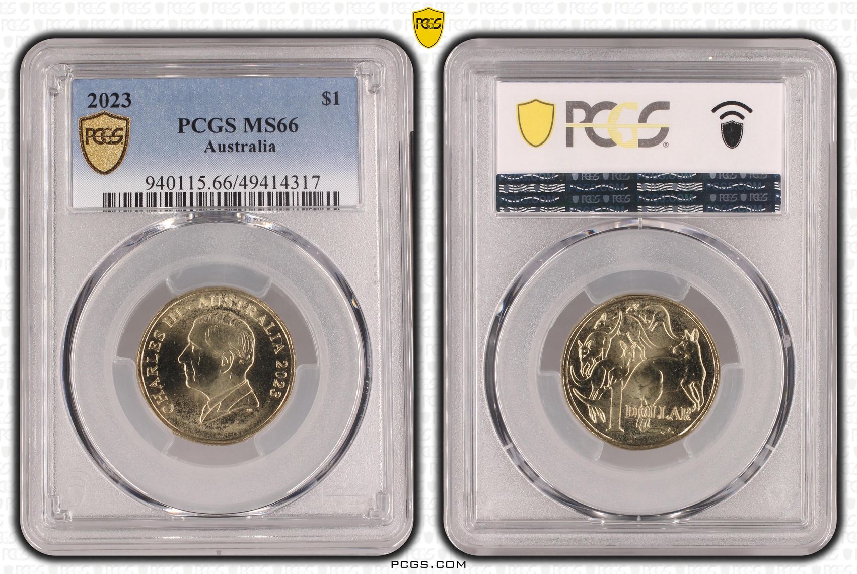 Charles III, , One Dollar, 2023, PCGS MS66