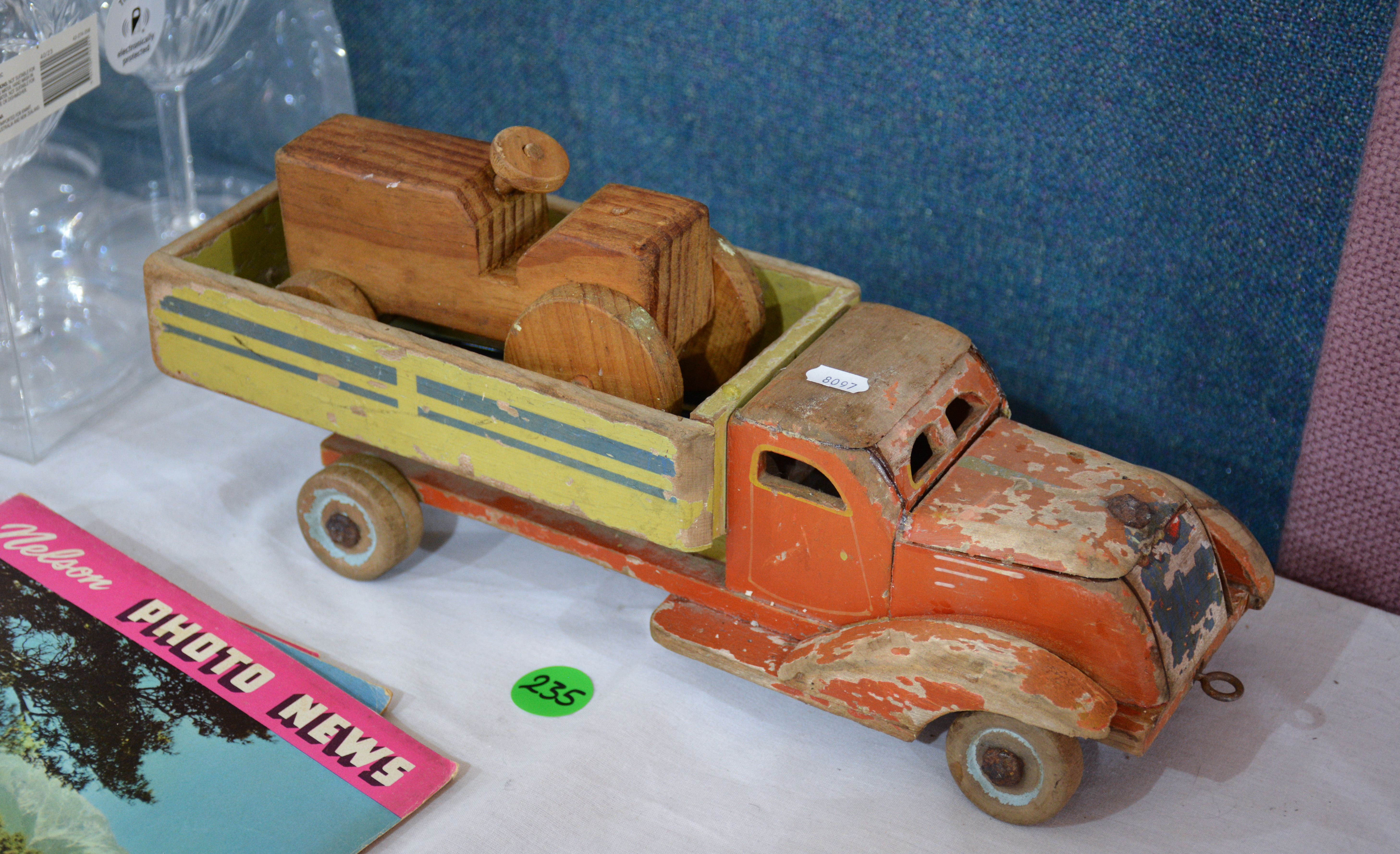 Vintage Wooden Toy Truck and Tractor — NZ auction result
