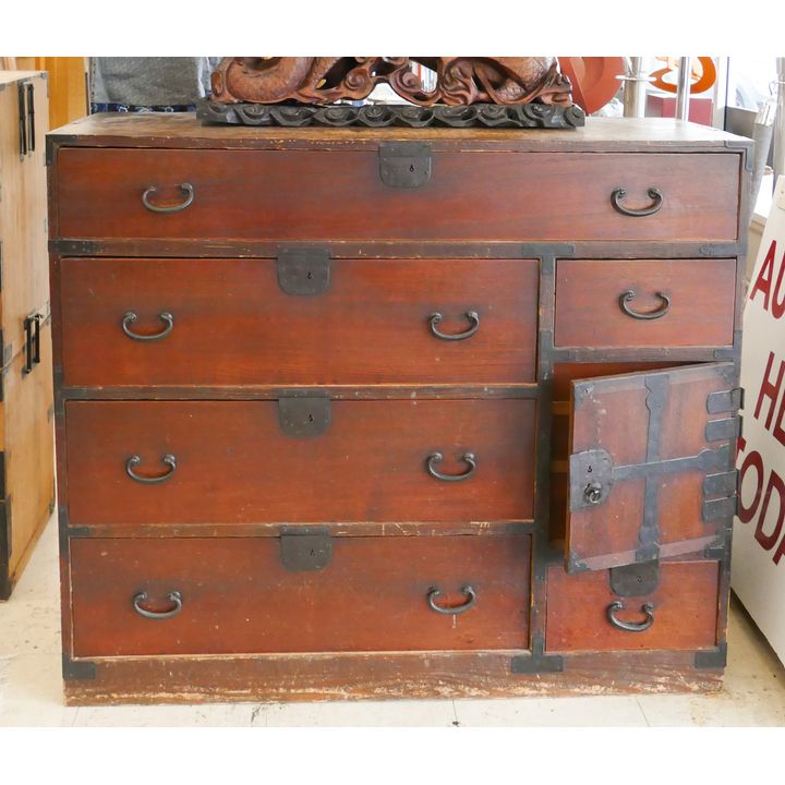 Meiji Japanese Tansu Chest- 37x43x15'' (lock loose)