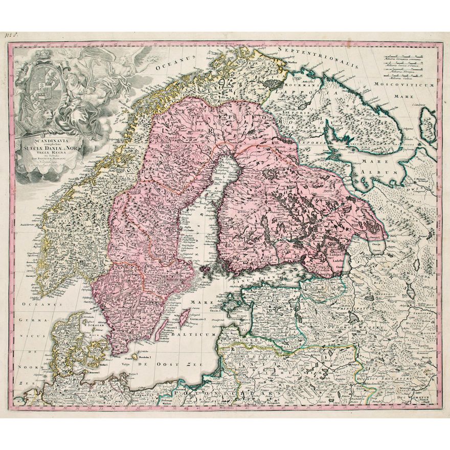 Johann Baptist Homann | Scandinavia complectens Sueciae, Daniae & Norvegiae Regna…