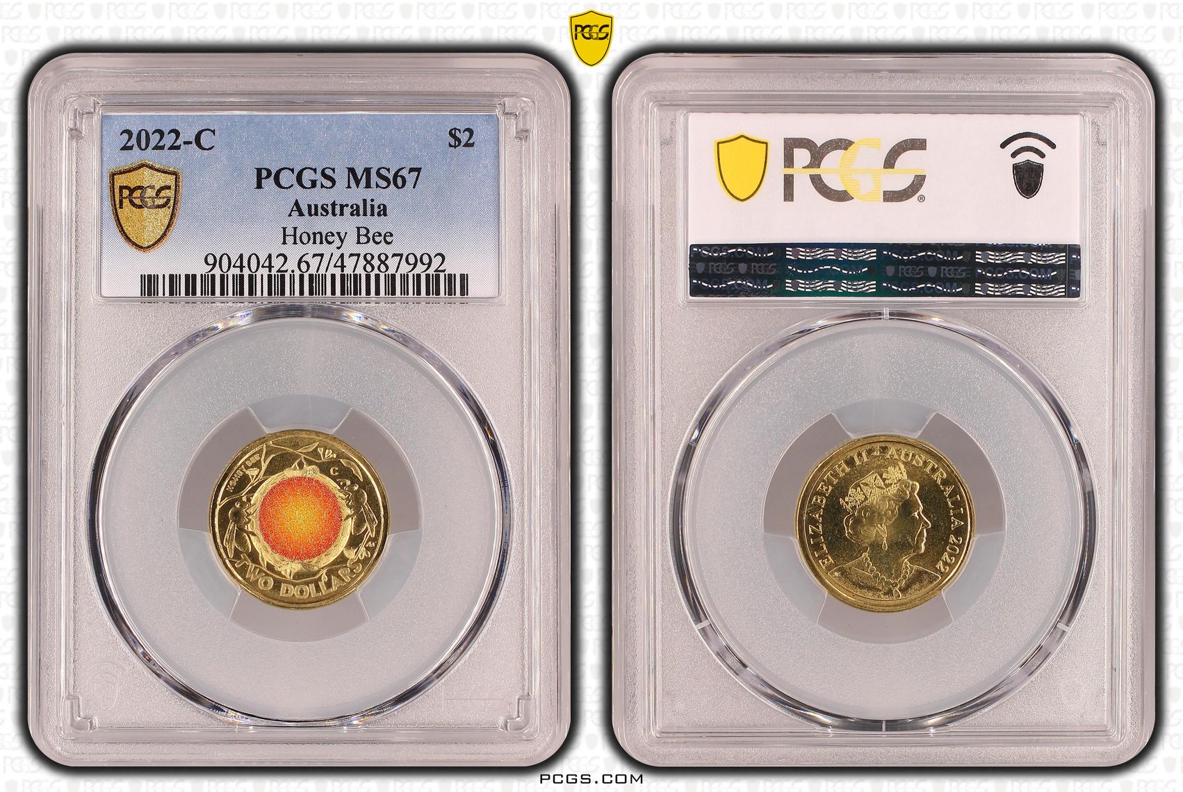 Elizabeth II, Honey Bee, Two Dollar, 2022-C, PCGS MS67