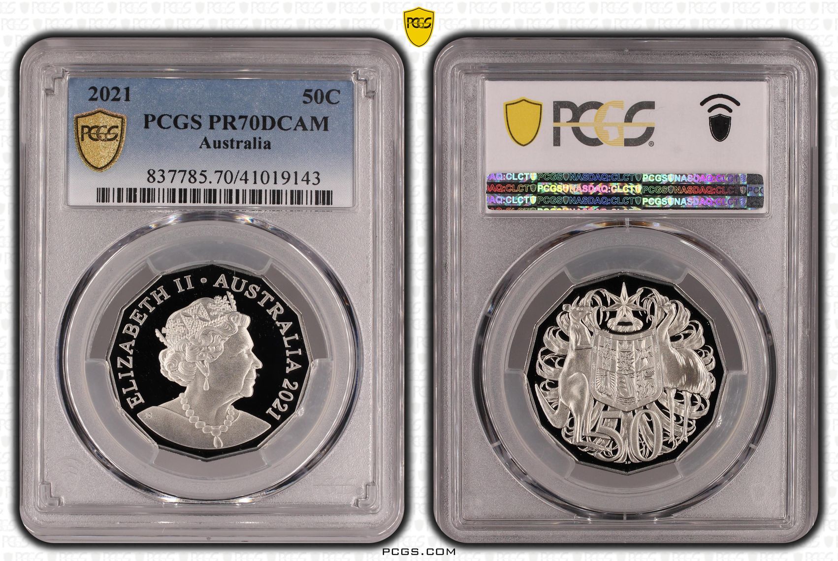 Elizabeth II, Fifty Cent, PR70DCAM , 2021 PCGS POP - 82/0