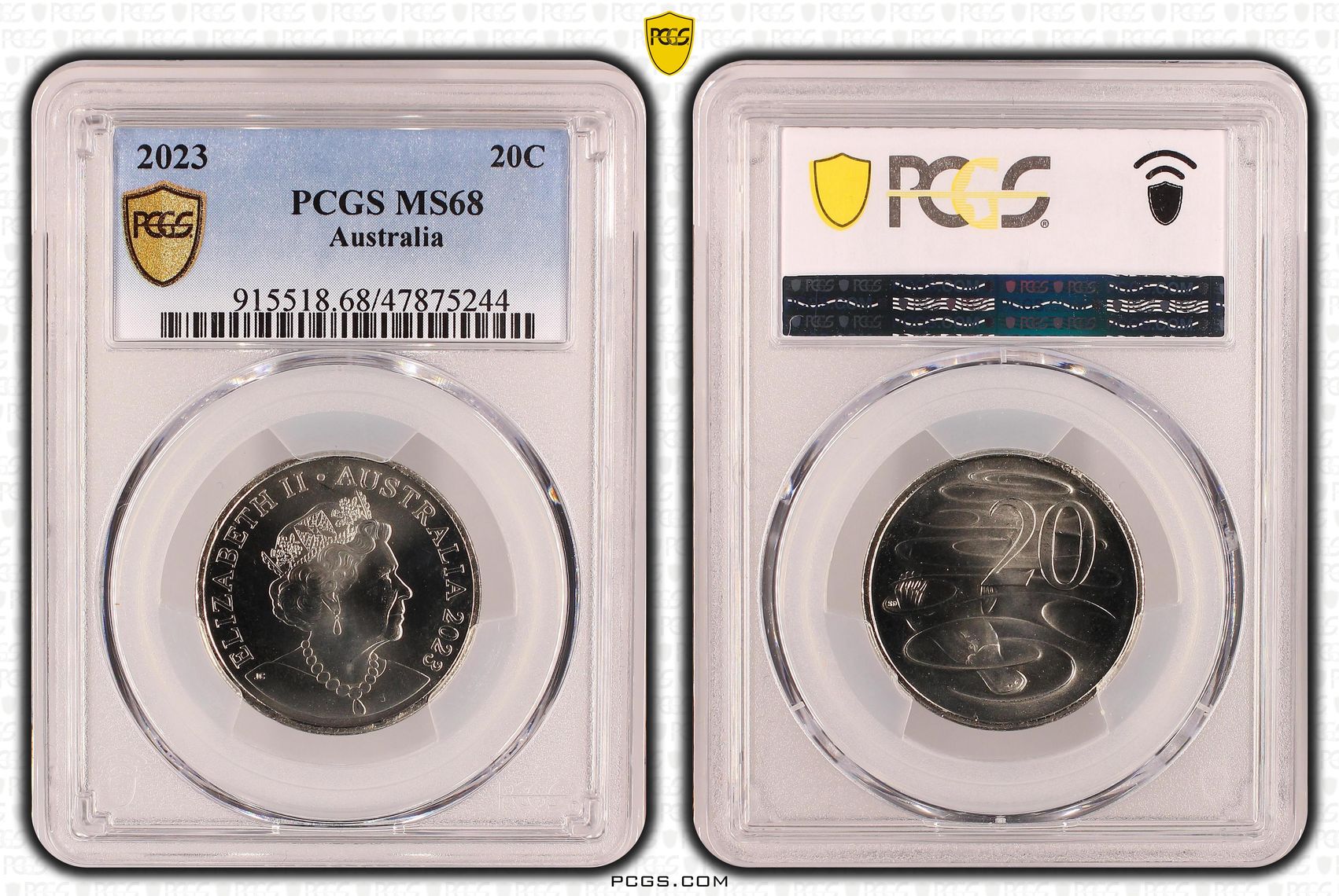 , Twenty Cent, 2023, PCGS MS68