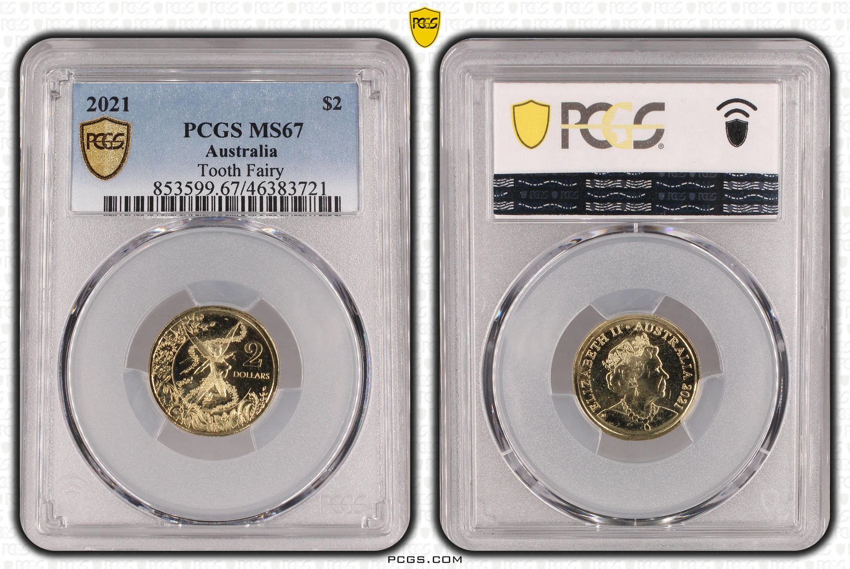 Elizabeth II, Tooth Fairy , Two Dollar, 2021, PCGS MS67