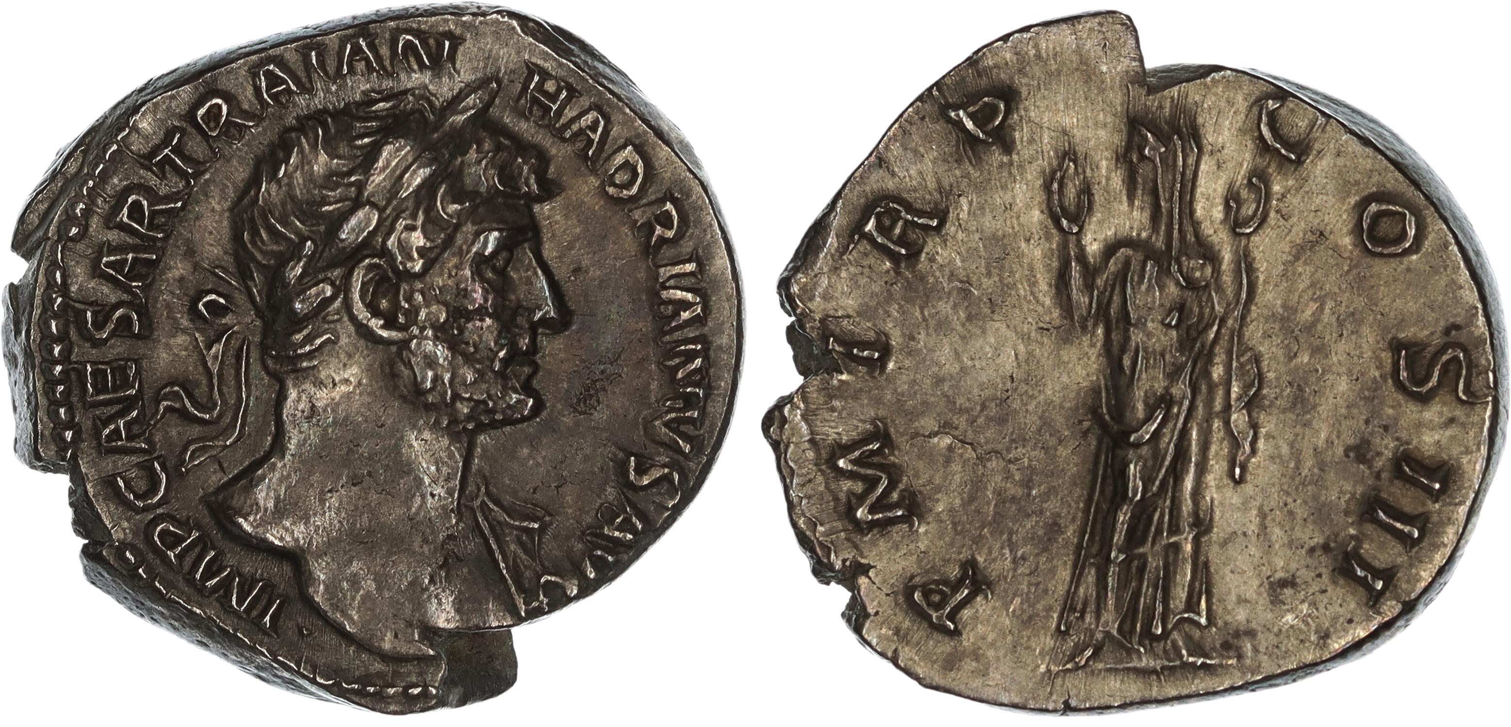 Roman Empire, Hadrian, Silver Denarius, 119-122 AD, gVF