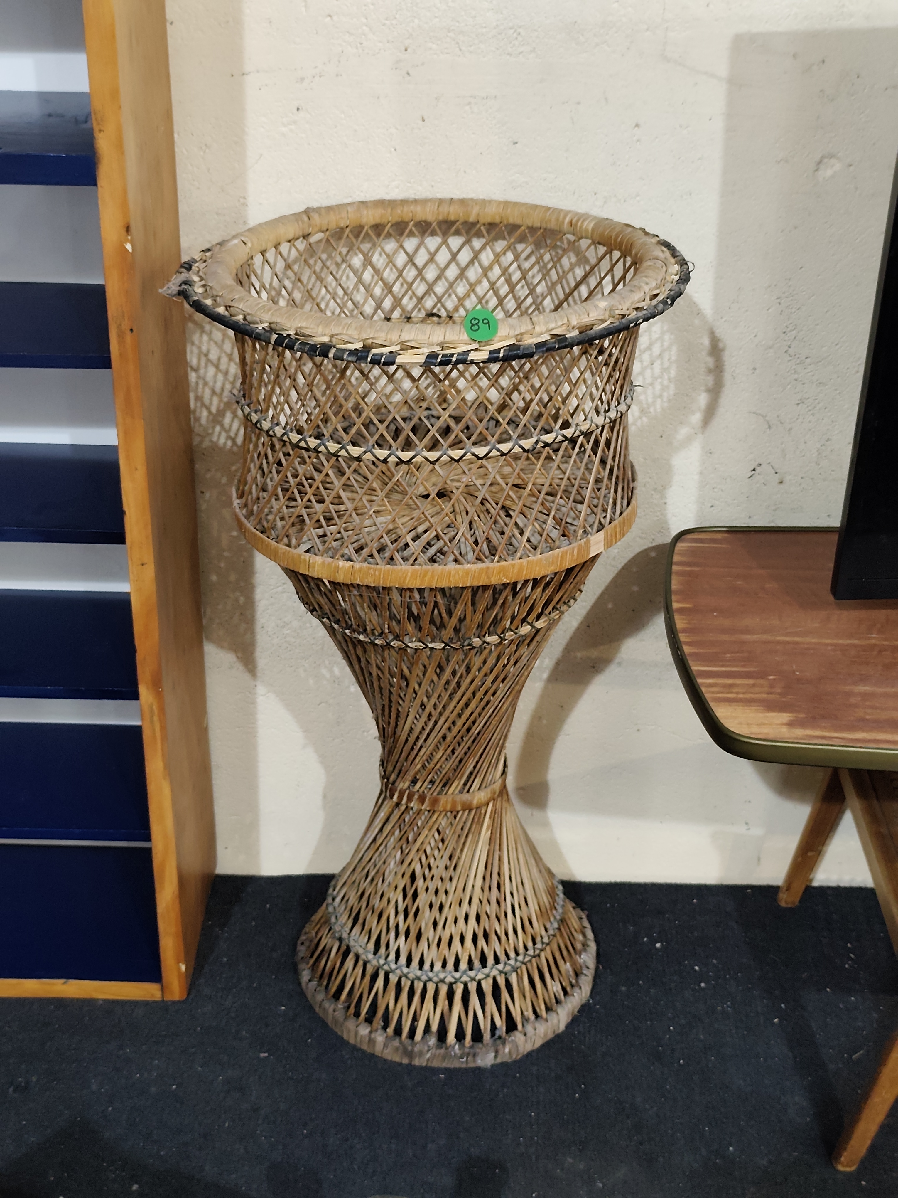 Retro Cane Twist Plant Stand — sold at auction in New Zealand for $10