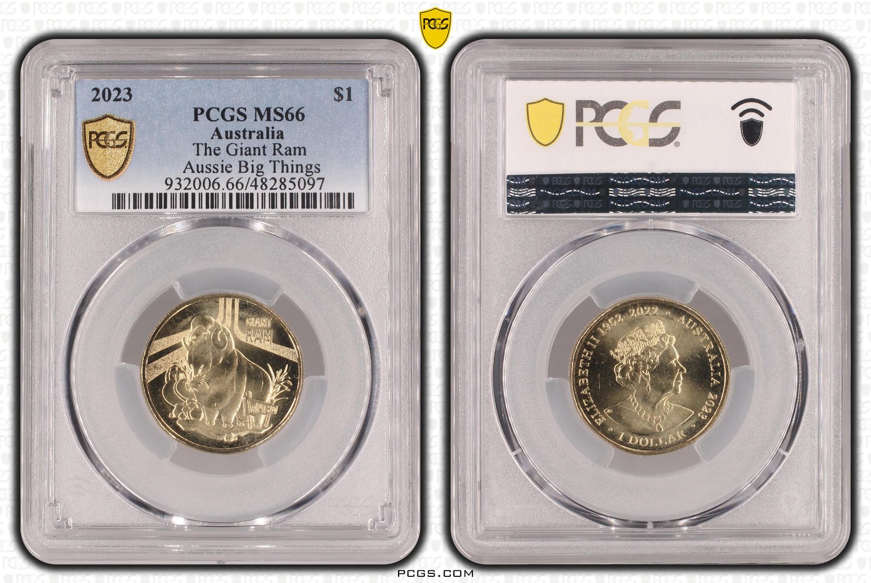The Giant Ram Aussie Big Things, One Dollar, 2023, PCGS MS66