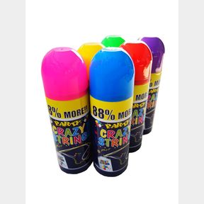 Party Crazy String Spray 250ml Pack of 6 Assorted Colours |