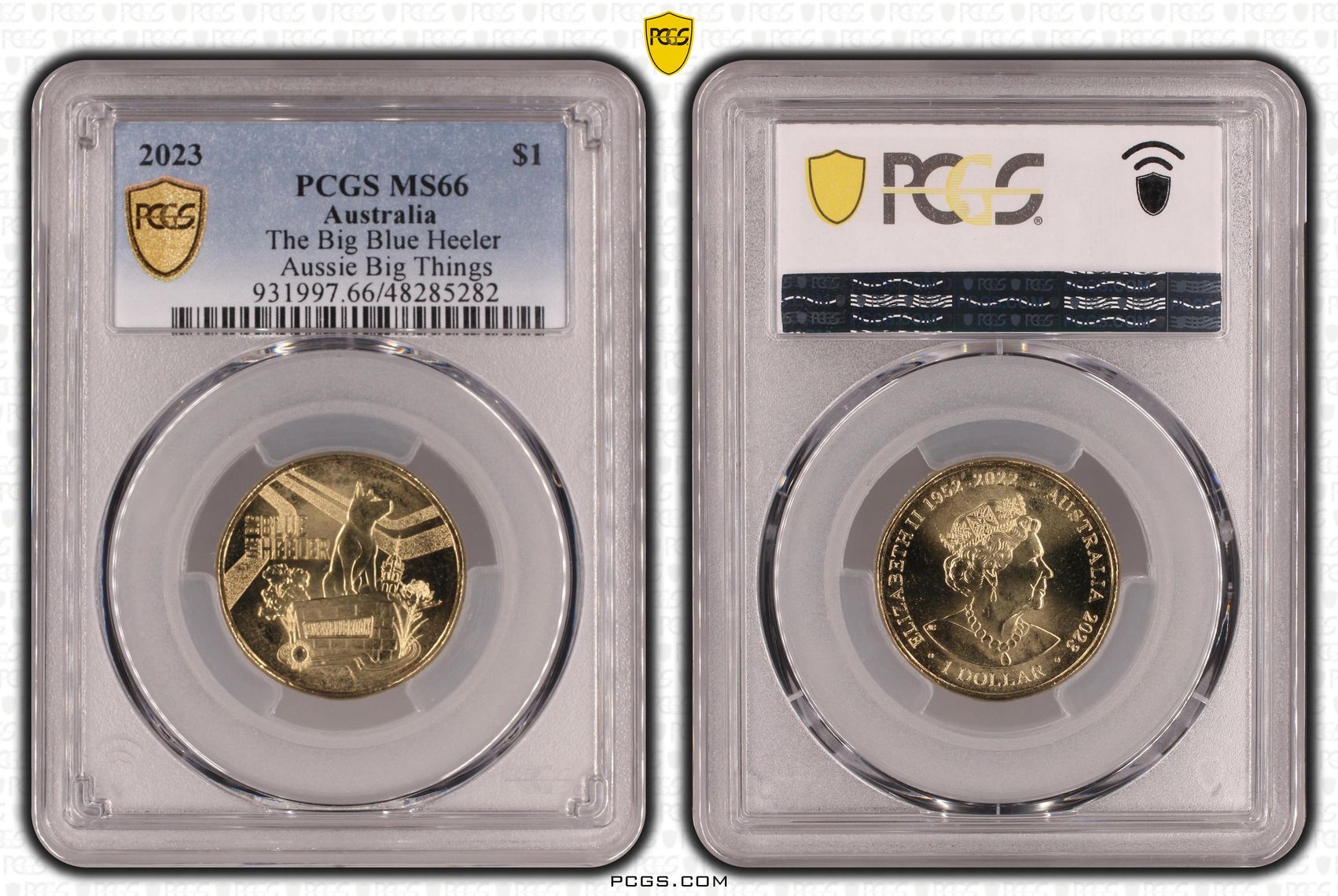 The Big Blue Heeler Aussie Big Things , One Dollar, 2023, PCGS MS66