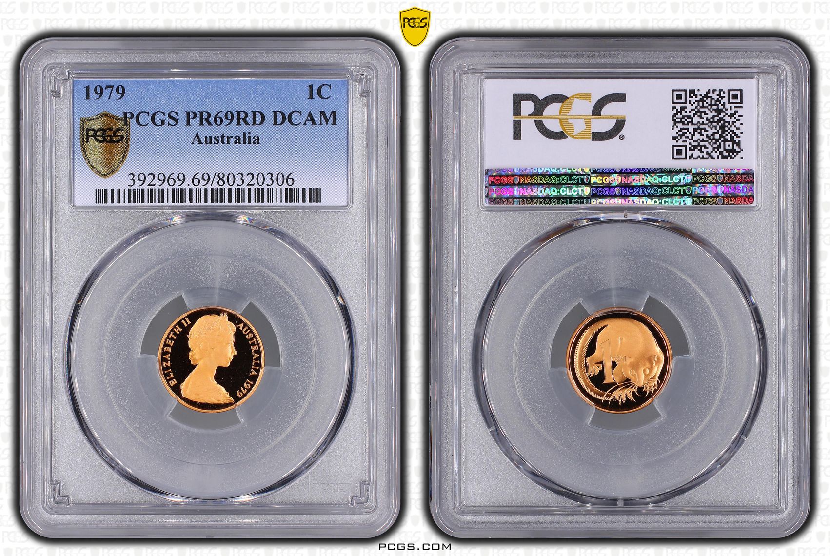 Elizabeth II, One Cent, 1979, PCGS PR69DCAM