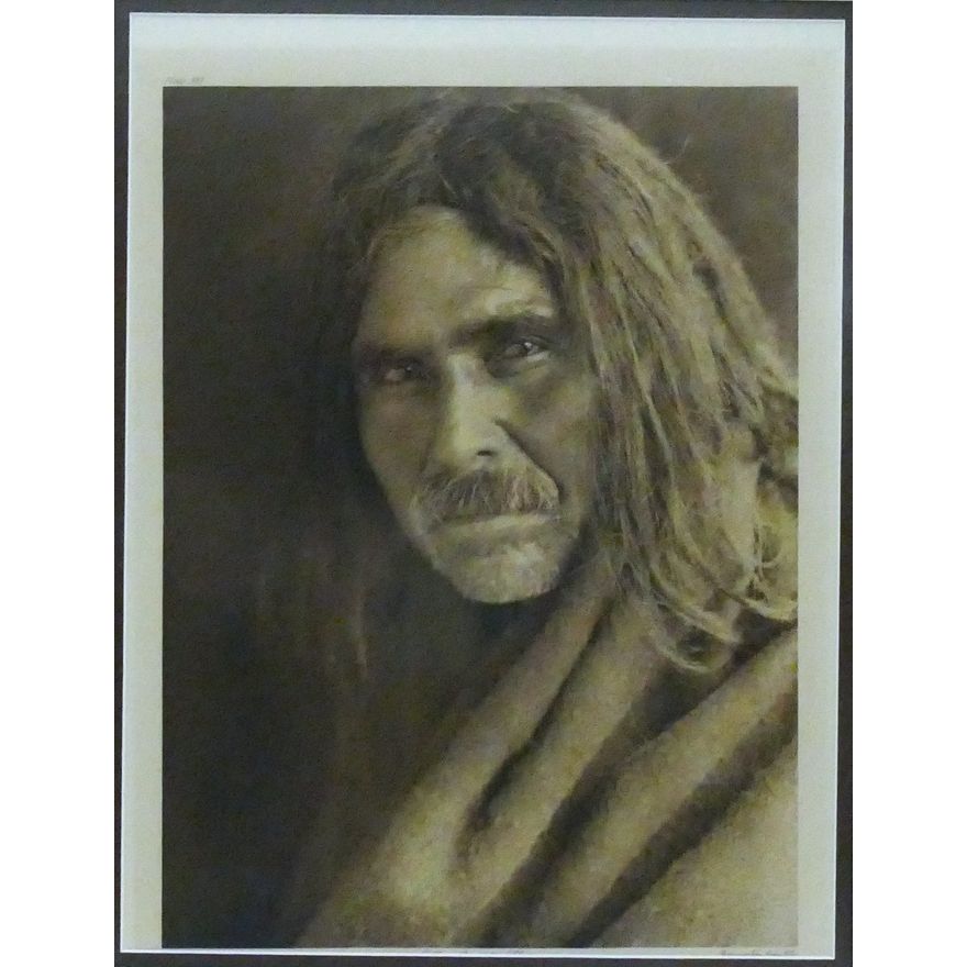 Antique Edward Curtis ''A Haida of Kung'' (Plate 399) Large Photogravure