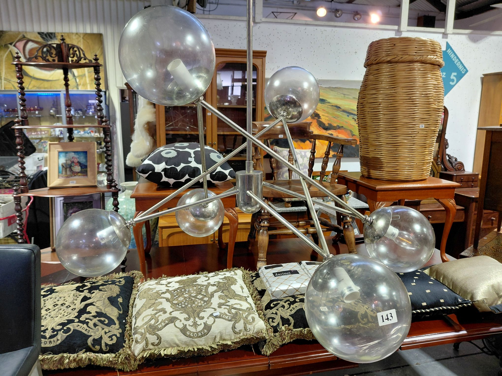 AN ITALIAN ATOMIC CHANDELIER